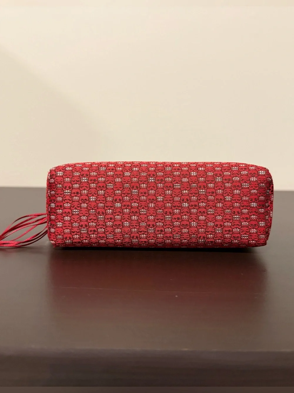 Pineda Covalin Tzompantli Toiletry Cosmetic Makeup Travel Pouch Red